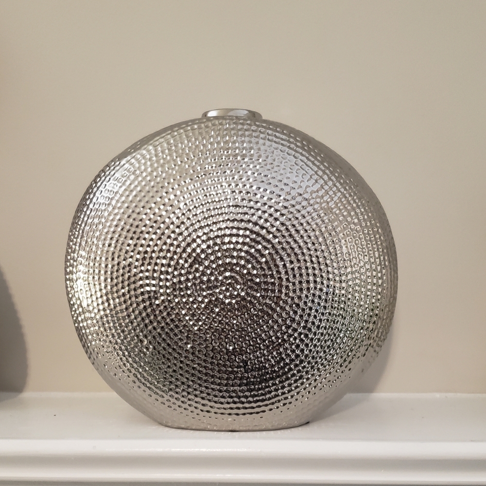 HAMMERED SILVER VASE